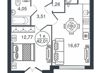 Продаю 1-ком. квартиру, 42 м2, деревня Неготино, Бурашевское шоссе