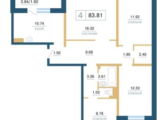 Продажа 4-ком. квартиры, 83.8 м2, Красноярский край, улица Светлова, 42