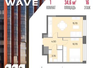 Продажа однокомнатной квартиры, 34.6 м2, Москва