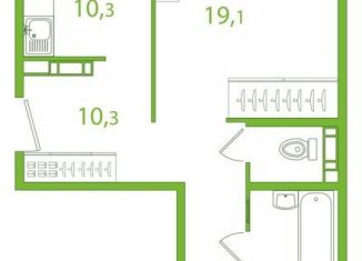 Продам 2-ком. квартиру, 61.3 м2, Томская область