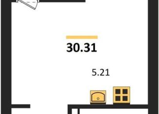 Продаю квартиру студию, 30.3 м2, Новосибирск, улица Королёва, 2, метро Берёзовая роща