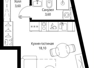 Продам квартиру студию, 25.3 м2, Москва, район Покровское-Стрешнево