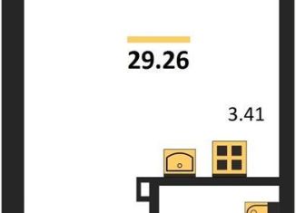 Продается квартира студия, 29.3 м2, Новосибирск, метро Берёзовая роща, улица Королёва, 2