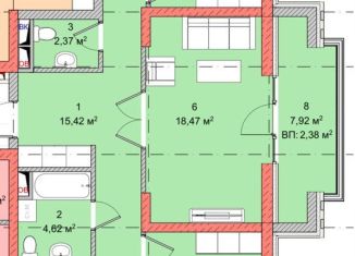 Трехкомнатная квартира на продажу, 90.1 м2, Чечня, улица М.С. Гадаева, 17Б