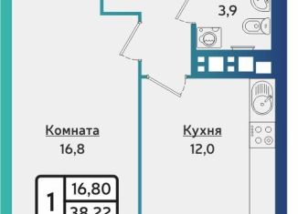 Продаю 1-комнатную квартиру, 38.4 м2, Ижевск, Устиновский район