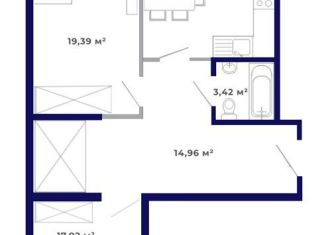 Продаю 2-комнатную квартиру, 70.9 м2, рабочий поселок Маркова