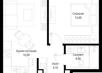 Продажа 1-комнатной квартиры, 36.4 м2, Москва, район Покровское-Стрешнево