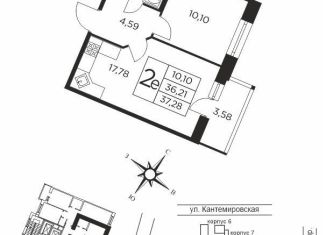 Продажа 1-ком. квартиры, 37 м2, Санкт-Петербург, метро Лесная, Большой Сампсониевский проспект, 70к2