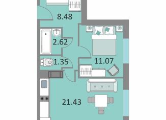 Продажа 1-ком. квартиры, 44.5 м2, Санкт-Петербург, Варфоломеевская улица, 6, муниципальный округ Ивановский