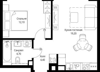 Продам 1-комнатную квартиру, 40.4 м2, Москва, район Покровское-Стрешнево