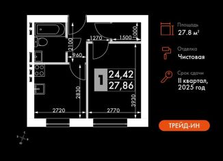 Продажа однокомнатной квартиры, 27.9 м2, Московская область