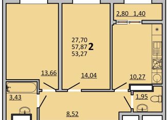 Продается 2-комнатная квартира, 53.3 м2, Ростов-на-Дону