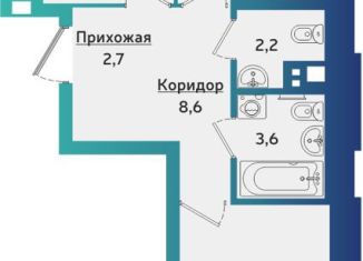 2-комнатная квартира на продажу, 57.1 м2, Удмуртия