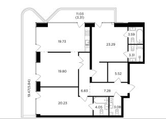 Продаю 3-ком. квартиру, 125.9 м2, Москва, жилой комплекс Форивер, 10