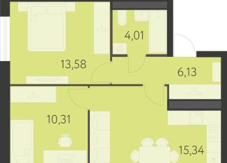 Продажа двухкомнатной квартиры, 49.4 м2, Свердловская область, улица Академика Ландау, 17/7к2