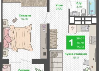 Продается 1-ком. квартира, 40.1 м2, Владивосток