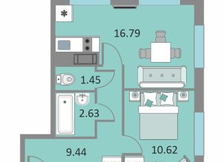 Продажа 1-ком. квартиры, 40.3 м2, Санкт-Петербург, Варфоломеевская улица, 6, муниципальный округ Ивановский