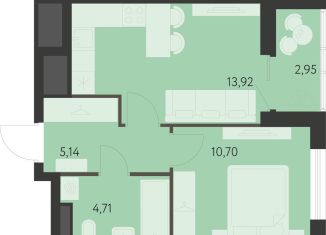 Продается однокомнатная квартира, 36 м2, Свердловская область