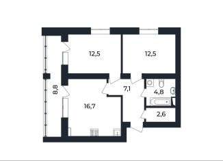 Продажа 2-комнатной квартиры, 60.6 м2, посёлок Доброград