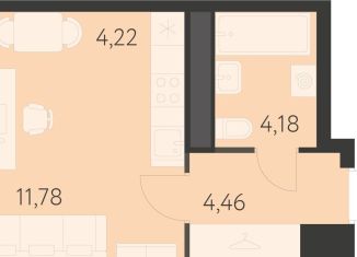 Продажа квартиры студии, 24.6 м2, Екатеринбург, улица Академика Ландау, 17/7к2