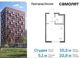 Продам квартиру студию, 22.8 м2, Московская область, микрорайон Пригород Лесное, к18