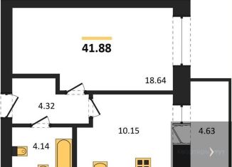 Продам однокомнатную квартиру, 41.9 м2, Богучар