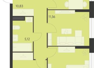 Продается трехкомнатная квартира, 70.8 м2, Екатеринбург, метро Чкаловская, улица Академика Ландау, 17/7к1