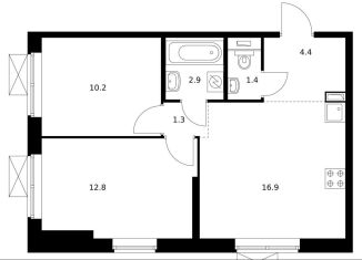 Продам 2-ком. квартиру, 49.2 м2, Москва