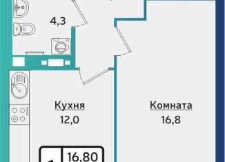 1-комнатная квартира на продажу, 37.8 м2, Удмуртия