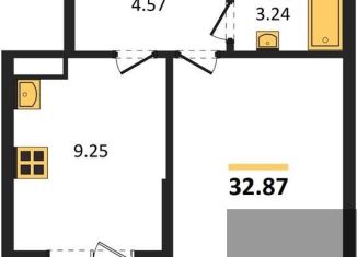 Продам 1-ком. квартиру, 32.9 м2, Воронежская область, улица Славы, 7