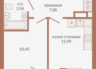 1-ком. квартира на продажу, 38.9 м2, Екатеринбург, Верх-Исетский район