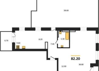 Продажа 1-комнатной квартиры, 82.2 м2, Новосибирск, метро Заельцовская