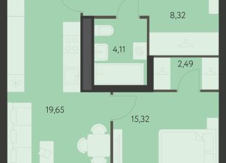 Продаю однокомнатную квартиру, 51.7 м2, Свердловская область