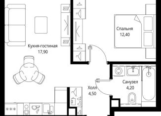 Продам 1-комнатную квартиру, 39 м2, Москва, район Покровское-Стрешнево