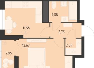 Продам 1-ком. квартиру, 36.1 м2, Свердловская область