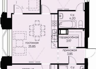 Продается 3-комнатная квартира, 88.8 м2, Санкт-Петербург, метро Фрунзенская, Московский проспект, 72к2