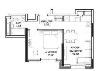 Продажа 1-комнатной квартиры, 36.7 м2, Москва, улица Корнейчука, 27