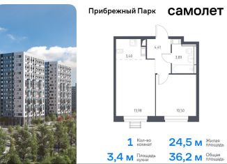 Продается однокомнатная квартира, 36.2 м2, Московская область, жилой комплекс Прибрежный Парк, 9.1