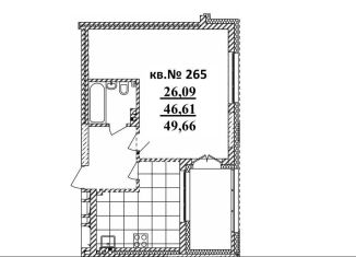 Однокомнатная квартира на продажу, 49.7 м2, Новосибирск, метро Речной вокзал, Садовая улица, 17