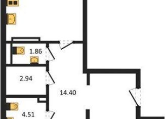 Продам 2-комнатную квартиру, 74.3 м2, Воронеж, Левобережный район, Ленинский проспект, 108А