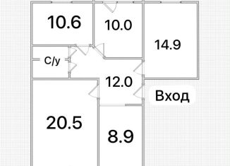 Сдам в аренду четырехкомнатную квартиру, 84.6 м2, Калуга, Московская улица, 317