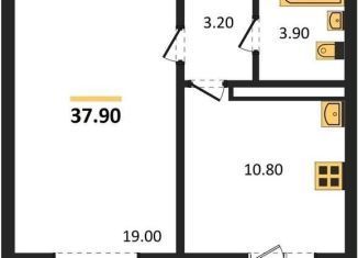 Продается 1-комнатная квартира, 37.9 м2, Воронеж, улица Шидловского, 28