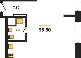 Продается квартира студия, 56.6 м2, Новосибирск, Заельцовский район