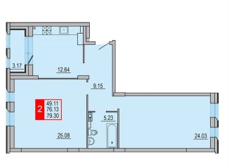 Продается 2-комнатная квартира, 79.3 м2, Тверь, Заволжский район