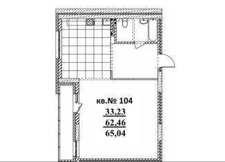 Продается квартира студия, 65 м2, Новосибирск, Садовая улица, 17