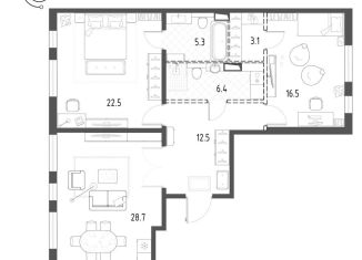 Продажа 2-комнатной квартиры, 95 м2, Санкт-Петербург, Приморский район, Лисичанская улица, 15