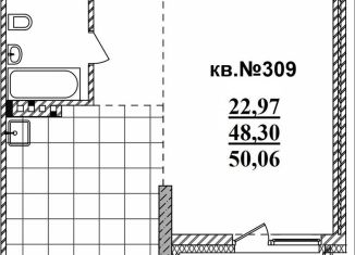 Квартира на продажу студия, 50.1 м2, Новосибирская область, Садовая улица, 17