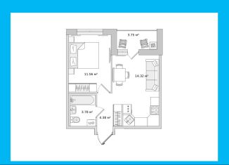 Продаю 1-ком. квартиру, 37.8 м2, Санкт-Петербург, Приморский район