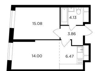 Продаю 1-ком. квартиру, 43.5 м2, Москва, улица Петра Алексеева, 14