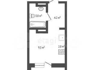 Продаю квартиру студию, 21.5 м2, Тюмень, улица Республики, 204к19